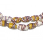 Yellow and White French Cross Beads 